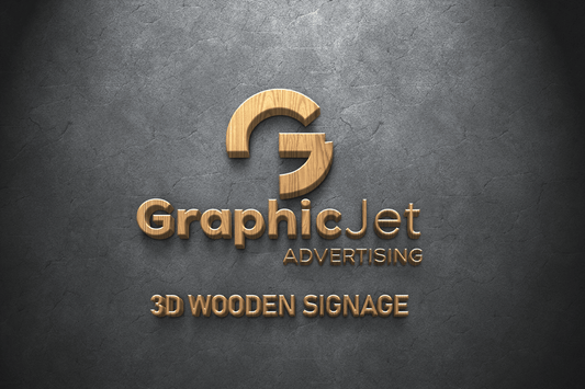 3D Wooden Signage in Wall - Graphic Jet