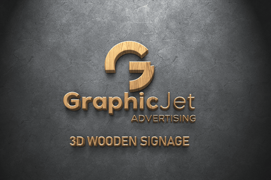 3D Wooden Signage in Wall - Graphic Jet
