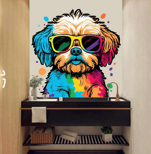 Wall Sticker in Bathroom - Graphic Jet