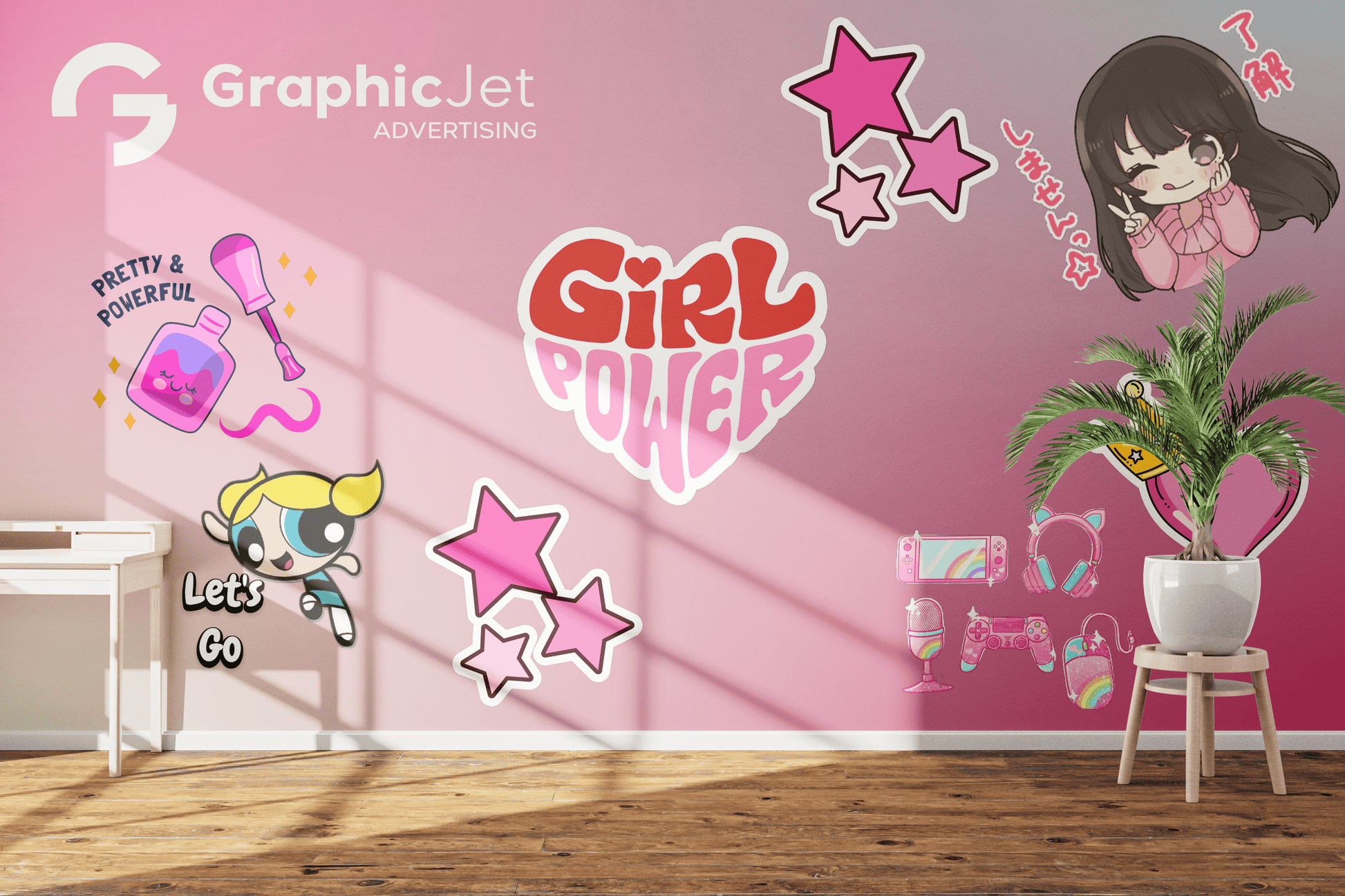Wall Sticker Kids Room - Graphic Jet