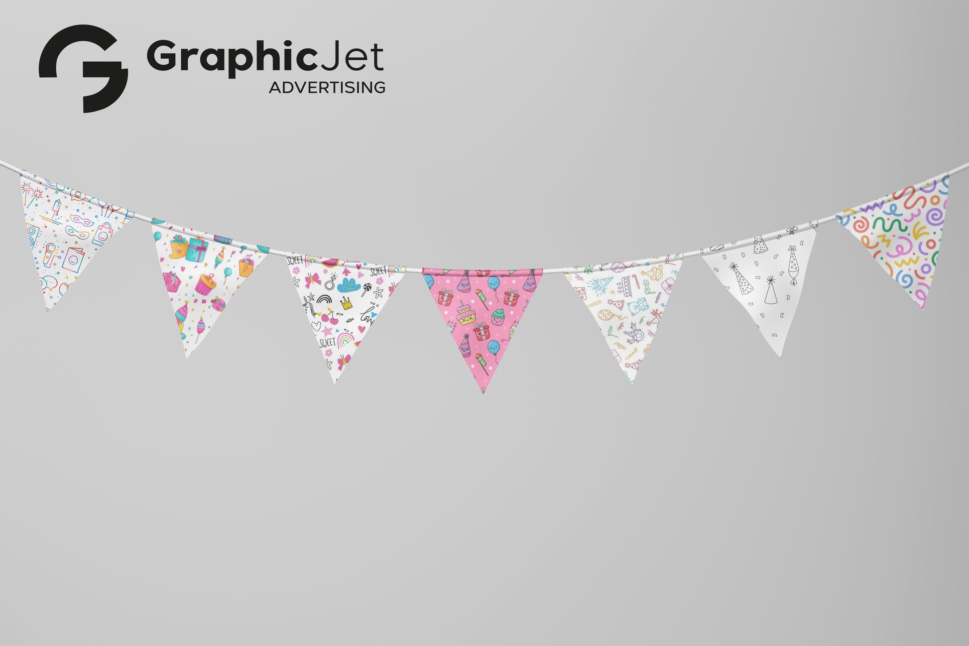 Decorative Flag Birthday - Graphic Jet