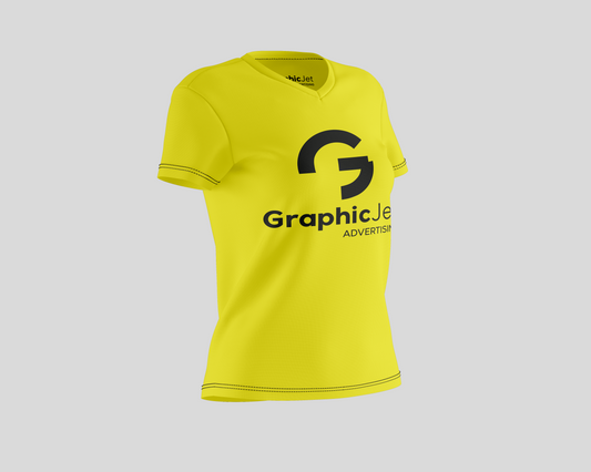 V Neck Shirt - Graphic Jet